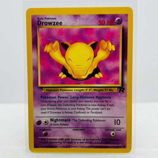 Pokémon Drowzee 54/82 Team Rocket 2000 WOTC Unlimited Common Card NM-MT