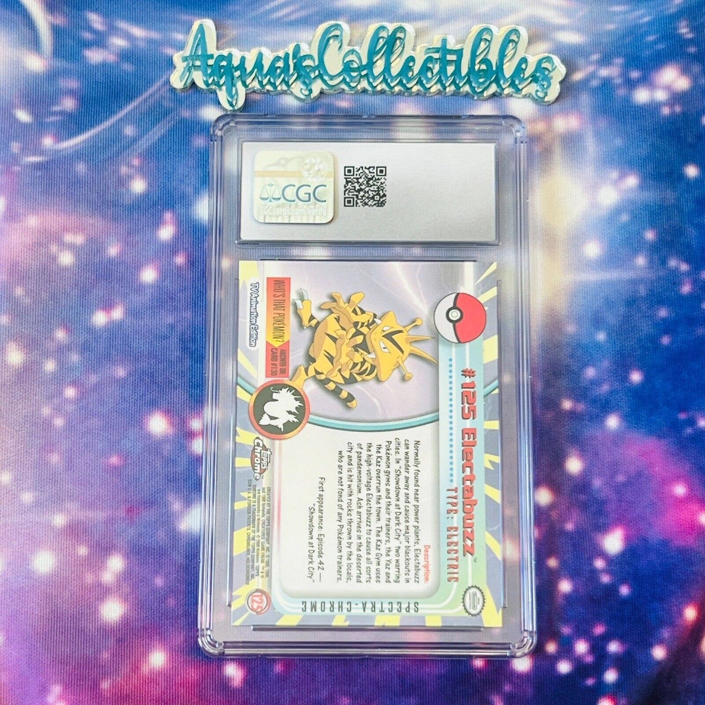 CGC 9 MINT Electabuzz Spectra #125 Pokemon 2000 Topps Chrome Rare (PSA/BGS)