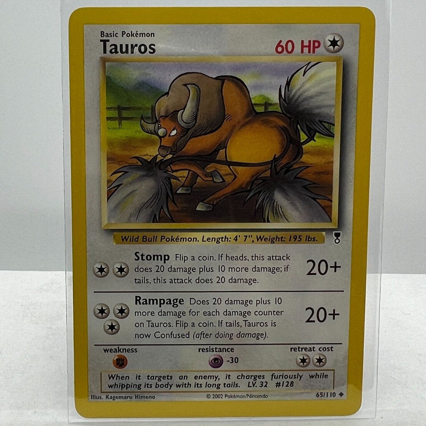 Pokémon Tauros 65/110 Pokemon 2000 Legendary Collection TCG Uncommon Card NM-MT