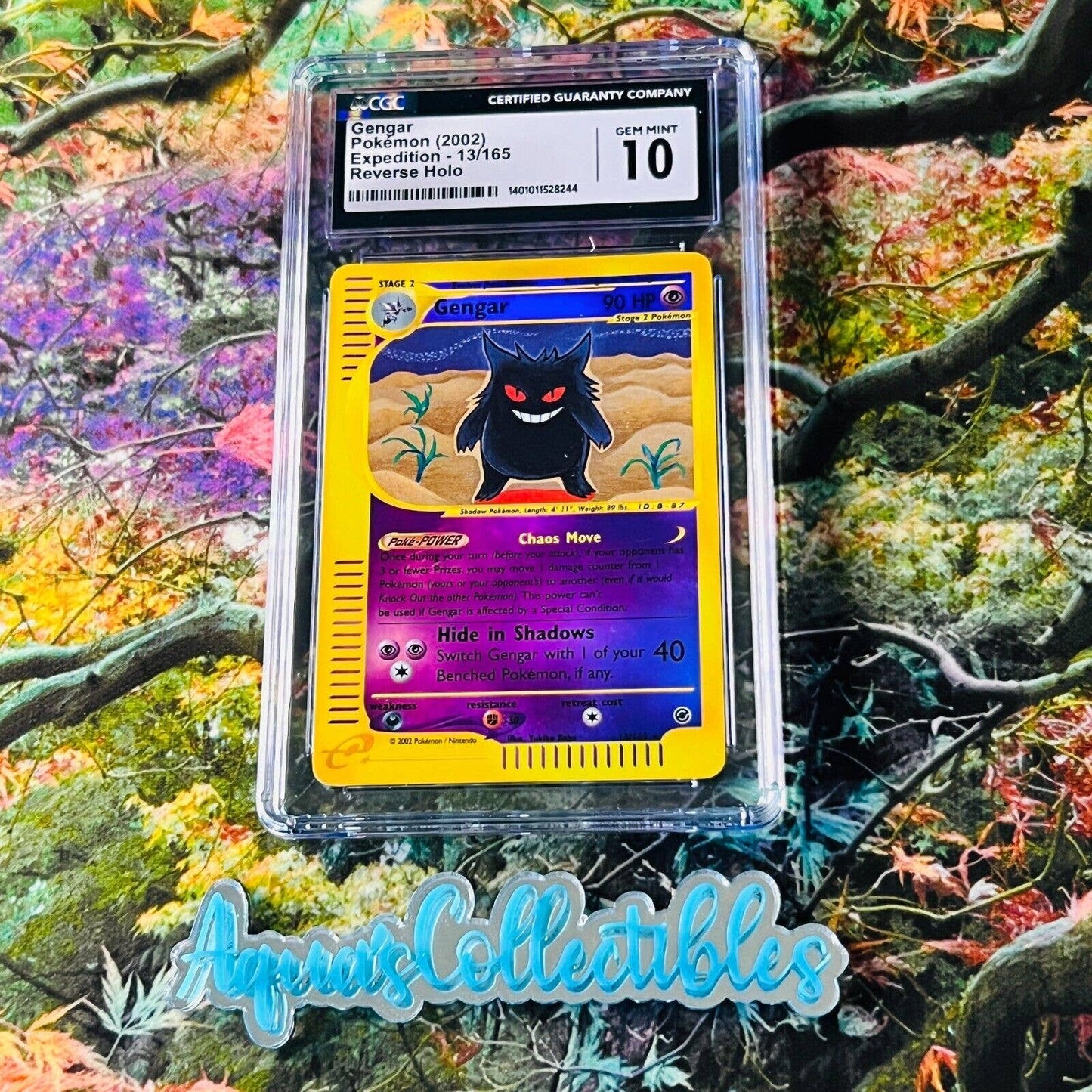 CGC 10 GEM MINT Gengar 13/165 Pokémon Expedition 2002 Reverse Holo (PSA/BGS)