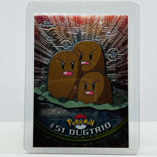 Pokémon Dugtrio #51 Pokemon 2000 Topps TV Animation Chrome Series 1 Holo Foil