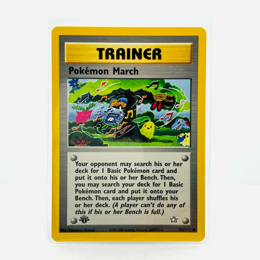 Pokémon March 1st Edition 102/111 Neo Genesis WOTC Pokemon Trainer Card NM-MT