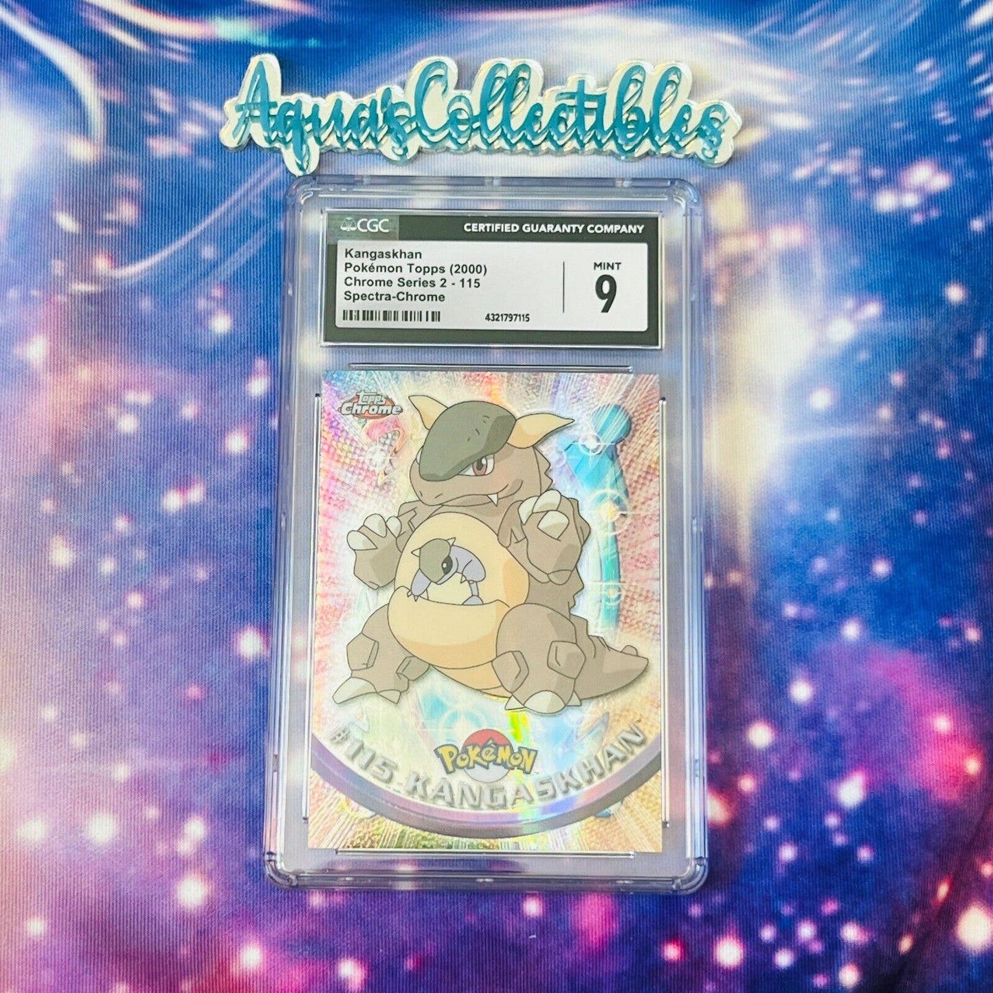 CGC 9 MINT Kangaskhan Spectra #115 Pokemon 2000 Topps Chrome Rare (PSA/BGS)