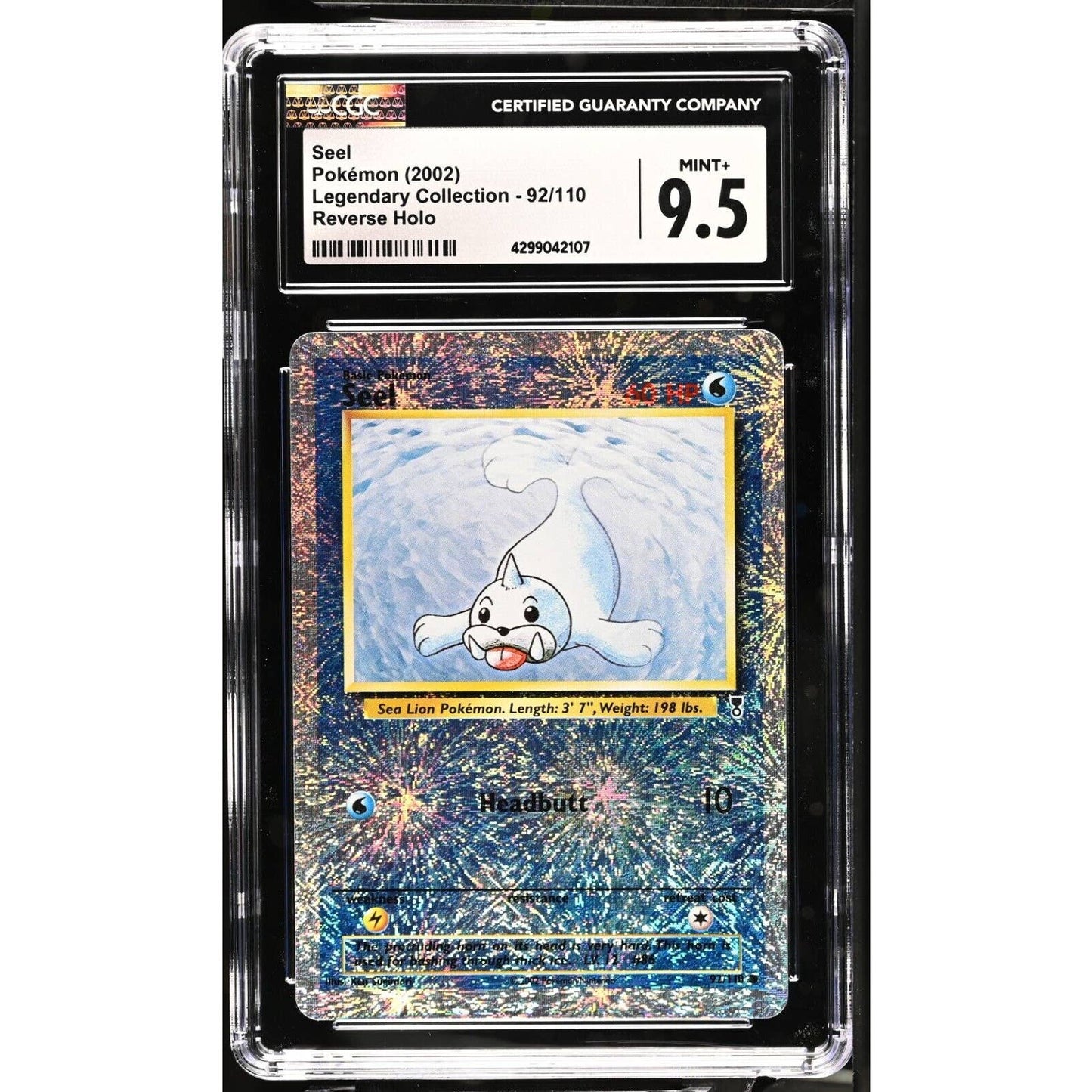 CGC 9.5 MINT+ Seel 92/110 Pokémon Legendary Collection Reverse Holo (PSA/BGS)