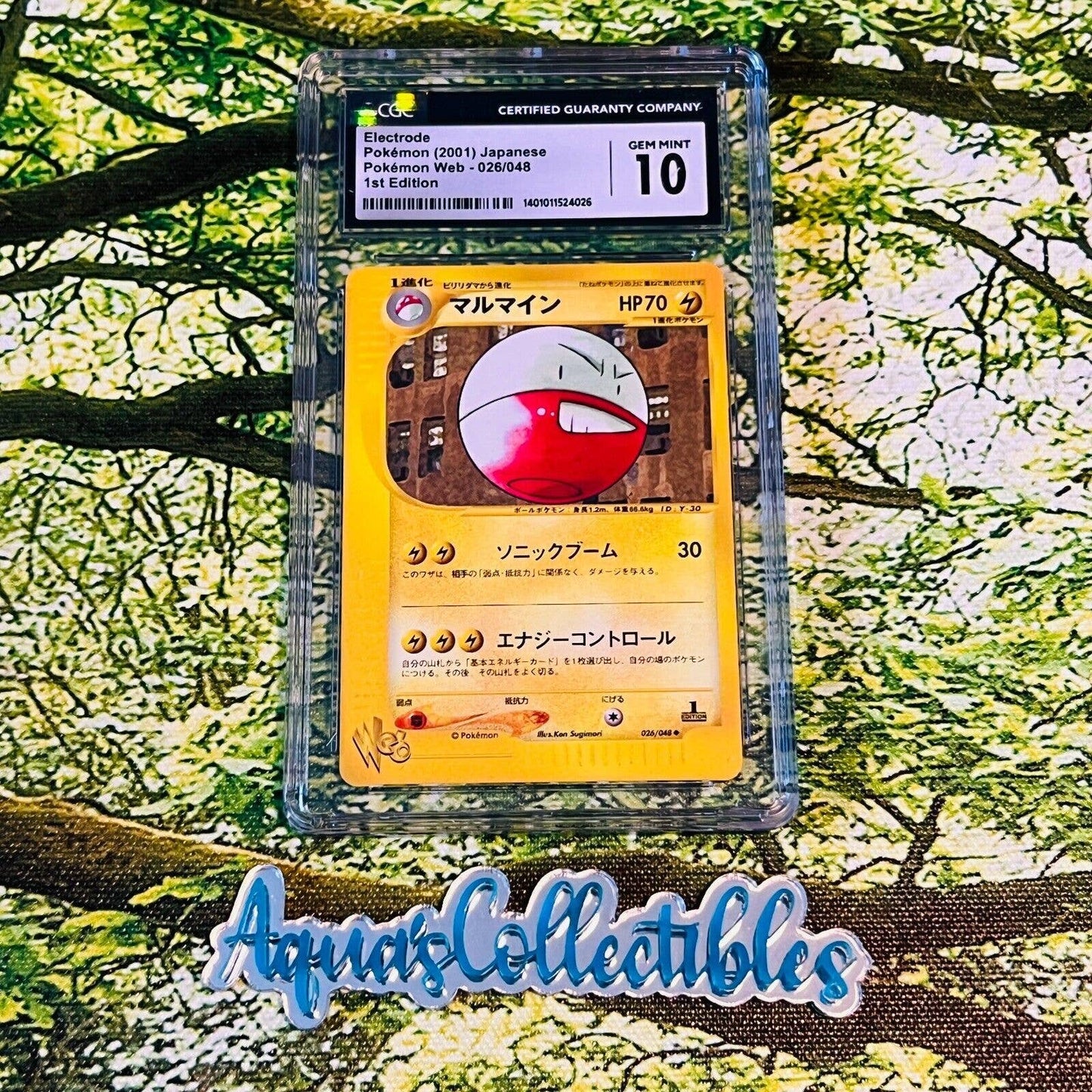 CGC 10 GEM MINT Electrode 1st Edition 026/048 Japanese Pokemon Web (PSA/BGS)