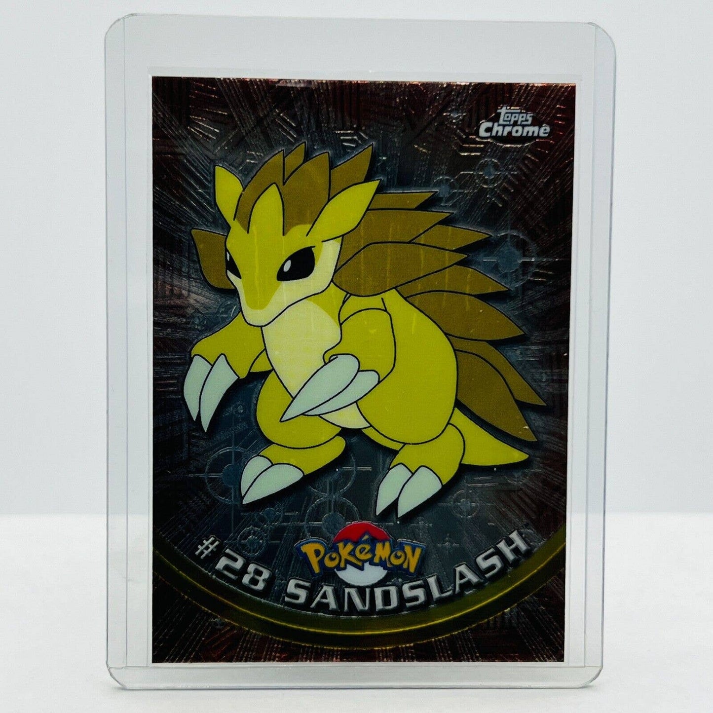 Pokémon Sandslash #28 Pokemon 2000 Topps TV Animation Chrome Series 1 Holo Foil