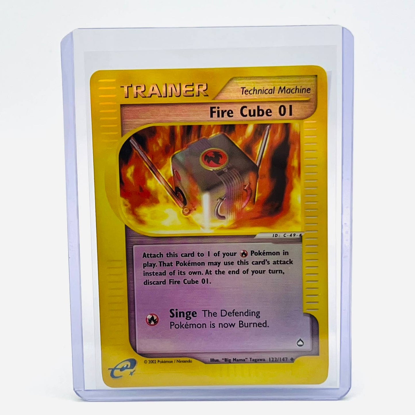 Pokémon Fire Cube 01 Trainer 122/147 Aquapolis Reverse Holo TCG Pokemon Card NM