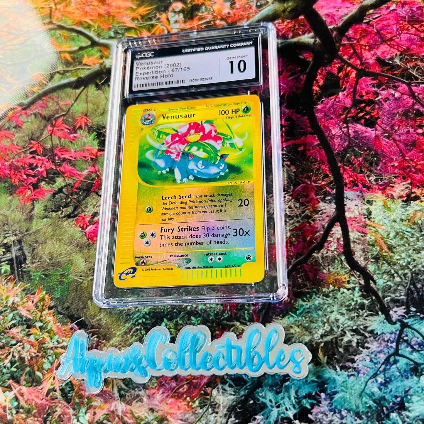 CGC 10 GEM MINT Venusaur 67/165 Pokémon Expedition 2002 Reverse Holo (PSA/BGS)