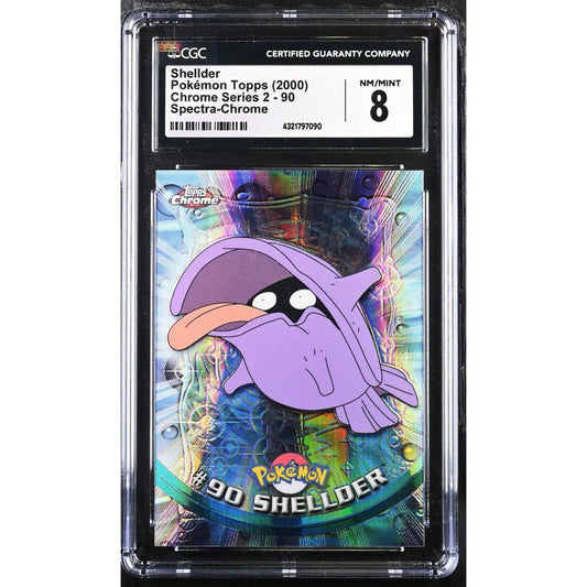 CGC 8 NM/MINT Shellder Spectra #90 Pokemon 2000 Topps Chrome Rare (PSA/BGS)