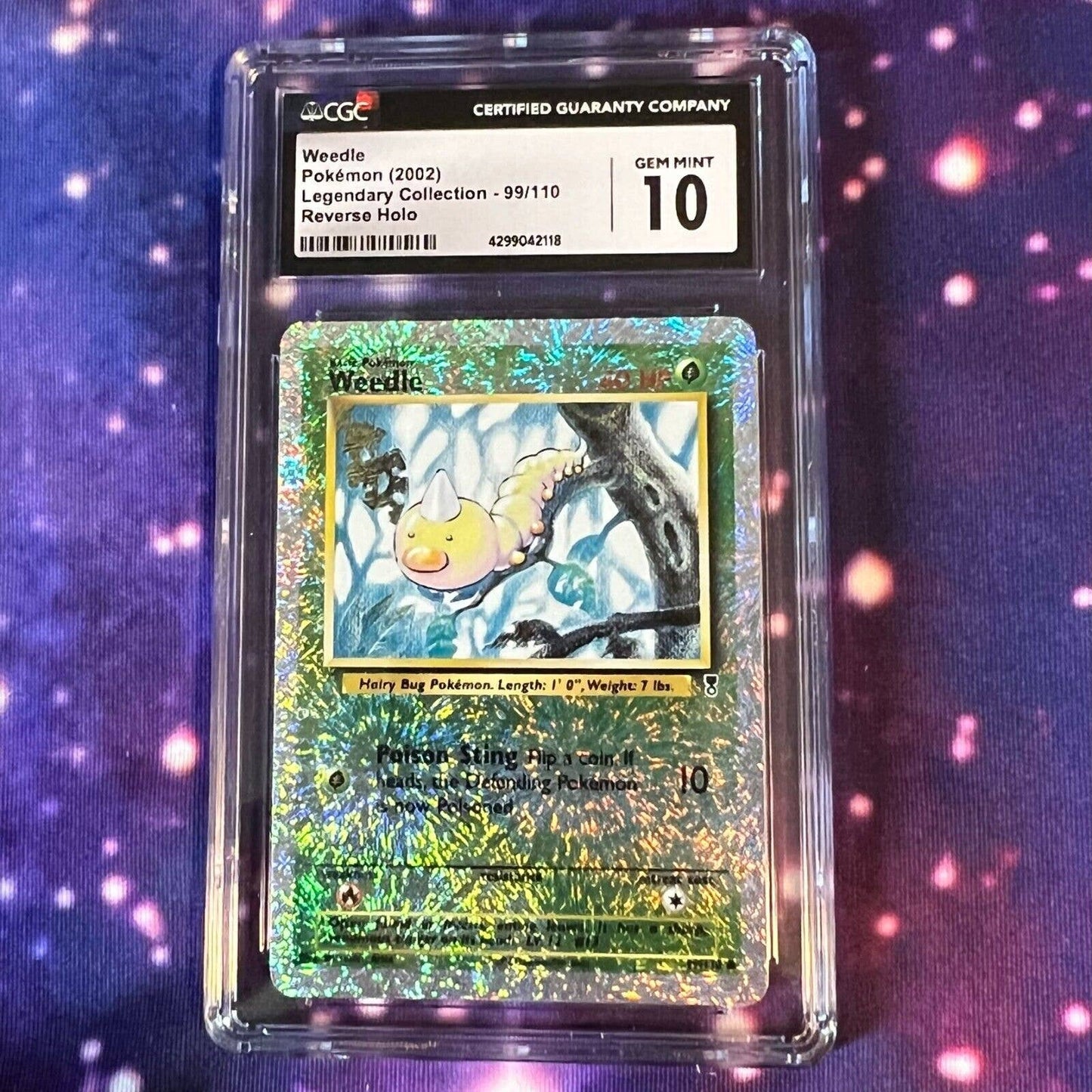 CGC 10 GEM MINT Weedle 99/110 Pokémon Legendary Collection Reverse (PSA/BGS)