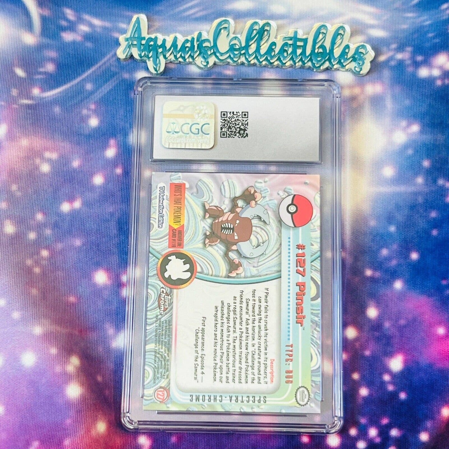 CGC 9 MINT Pinsir Spectra #127 Pokemon 2000 Topps Chrome Holo Rare (PSA/BGS)