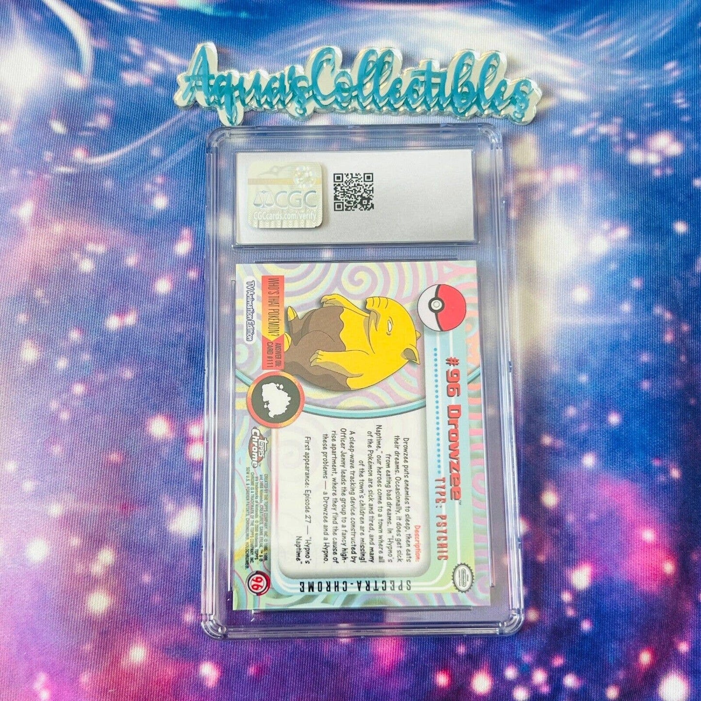 CGC 9.5 MINT+ Drowzee Spectra #96 Pokemon 2000 Topps Chrome Rare (PSA/BGS)