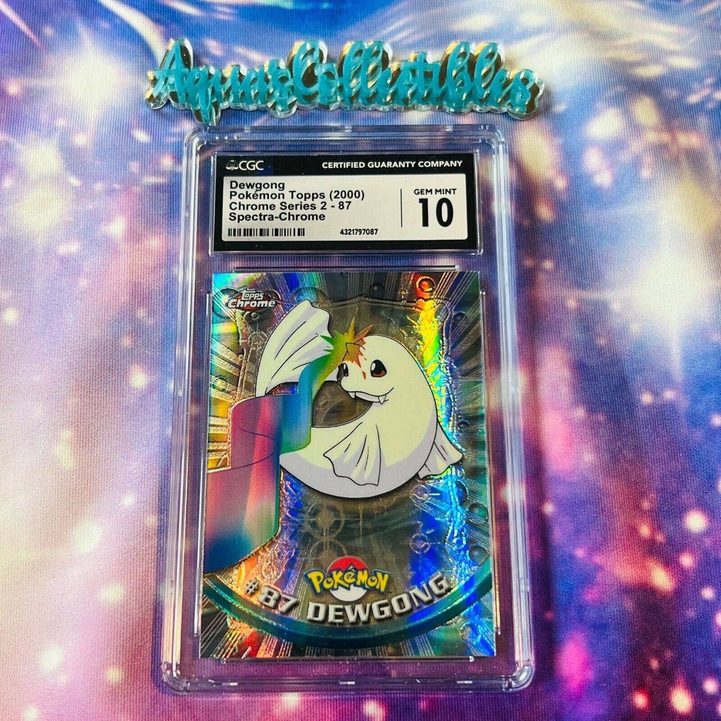 CGC 10 GEM MINT Dewgong Spectra #87 Pokemon 2000 Topps Chrome Rare (PSA/BGS)