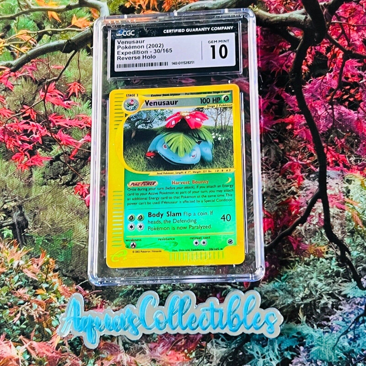 CGC 10 GEM MINT Venusaur 30/165 Pokémon Expedition 2002 Reverse Holo (PSA/BGS)