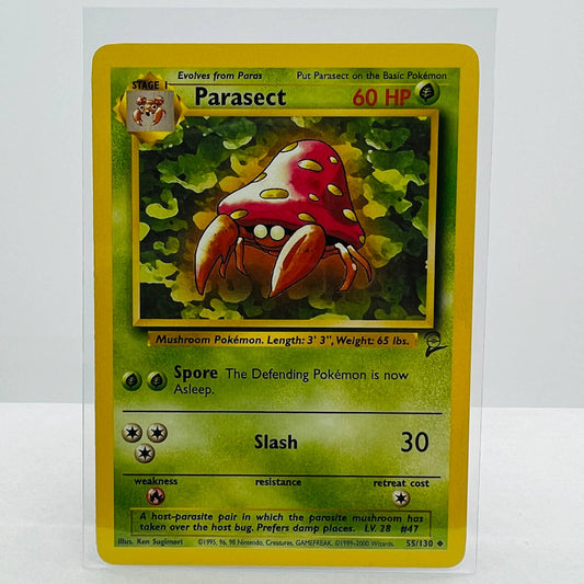 Pokémon Parasect 55/130 Base Set 2 Pokemon 2000 WOTC Uncommon Card NM-MT