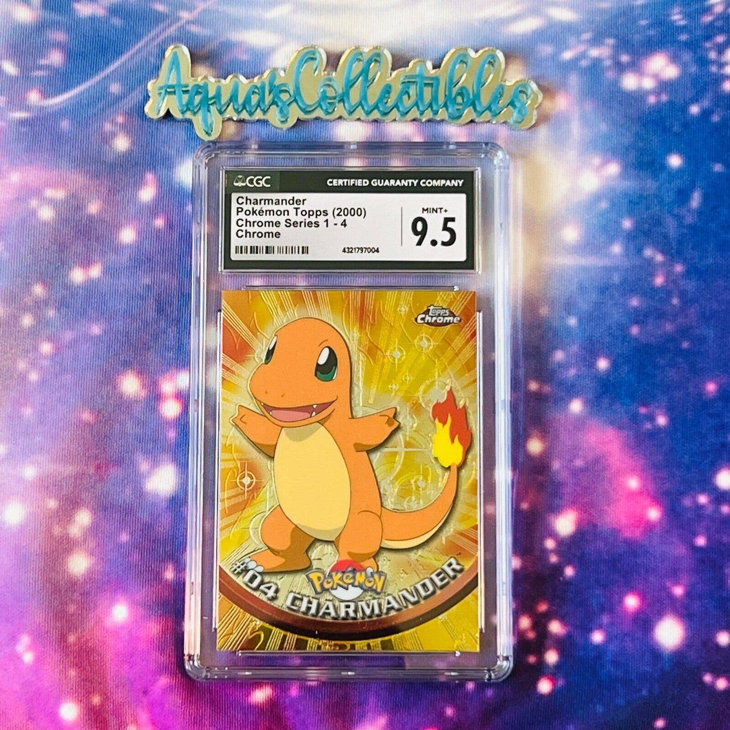 CGC 9.5 MINT+ Charmander #4 Pokemon 2000 Topps Chrome Holo Rare (PSA/BGS)