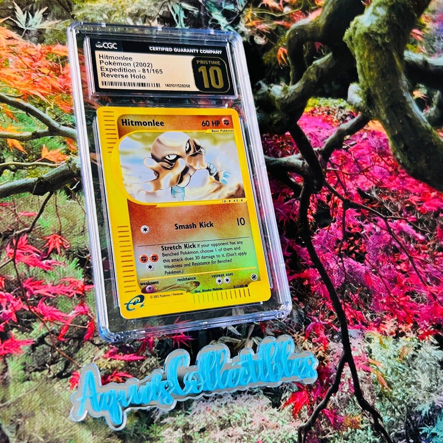 CGC 10 PRISTINE Hitmonlee 81/165 Pokémon Expedition 2002 Reverse Holo (PSA/BGS)