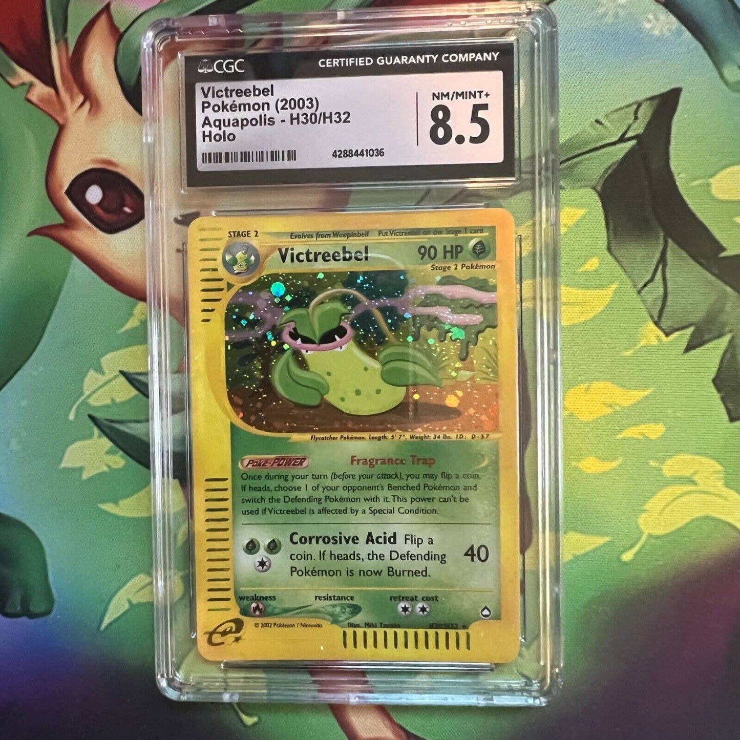 CGC 8.5 NM/MINT+ Victreebel H30/H32 Pokémon Aquapolis 2003 Holographic (PSA/BGS)