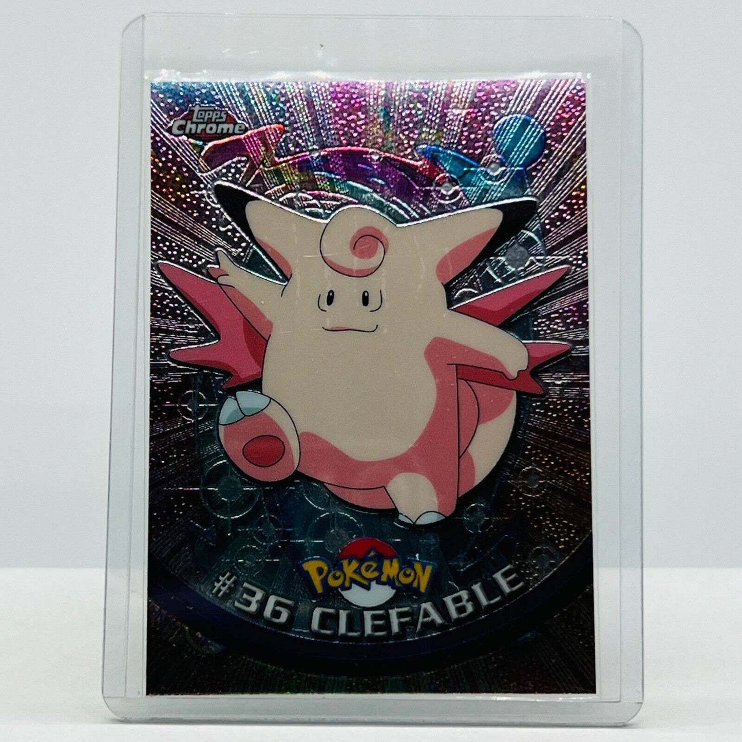 Pokémon Clefable #36 Pokemon 2000 Topps TV Animation Chrome Series 1 Holo Foil