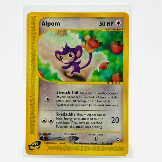 Pokémon Aipom 67/147 Aquapolis E Reader WOTC TCG Pokemon Common Card NM-MT