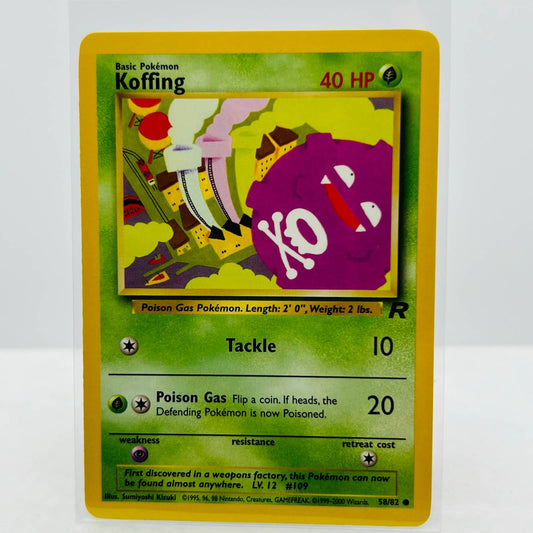 Pokémon Koffing 58/82 Team Rocket 2000 WOTC Unlimited Common Card NM-MT