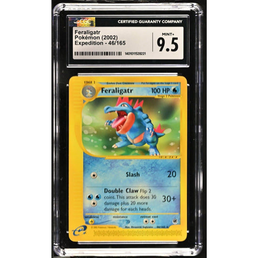 CGC 9.5 MINT+ Feraligatr 46/165 Pokémon Expedition 2002 Non Holo (PSA/BGS)