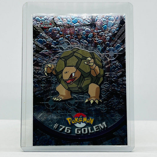 Pokémon Golem #76 Pokemon 2000 Topps TV Animation Chrome Series 1 Holo Foil