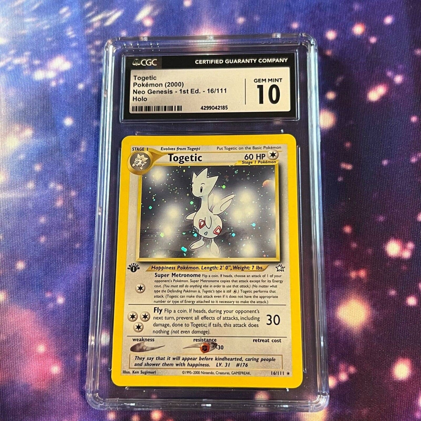 CGC 10 GEM MINT Togetic 1st Edition 16/111 Neo Genesis Holo Rare (PSA/BGS)