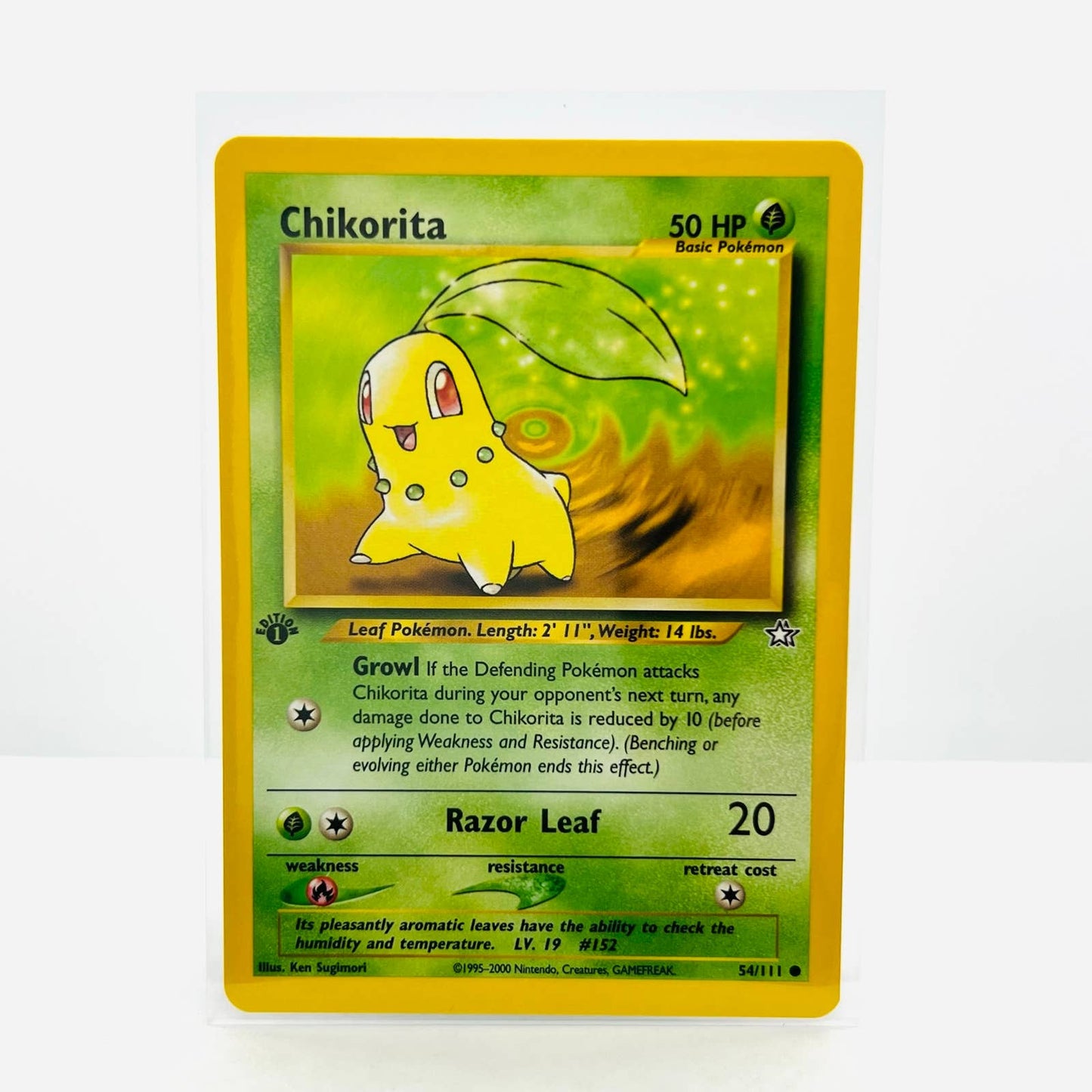 Pokémon Chikorita 1st Edition 54/111 Neo Genesis WOTC Pokemon Common Card NM-MT