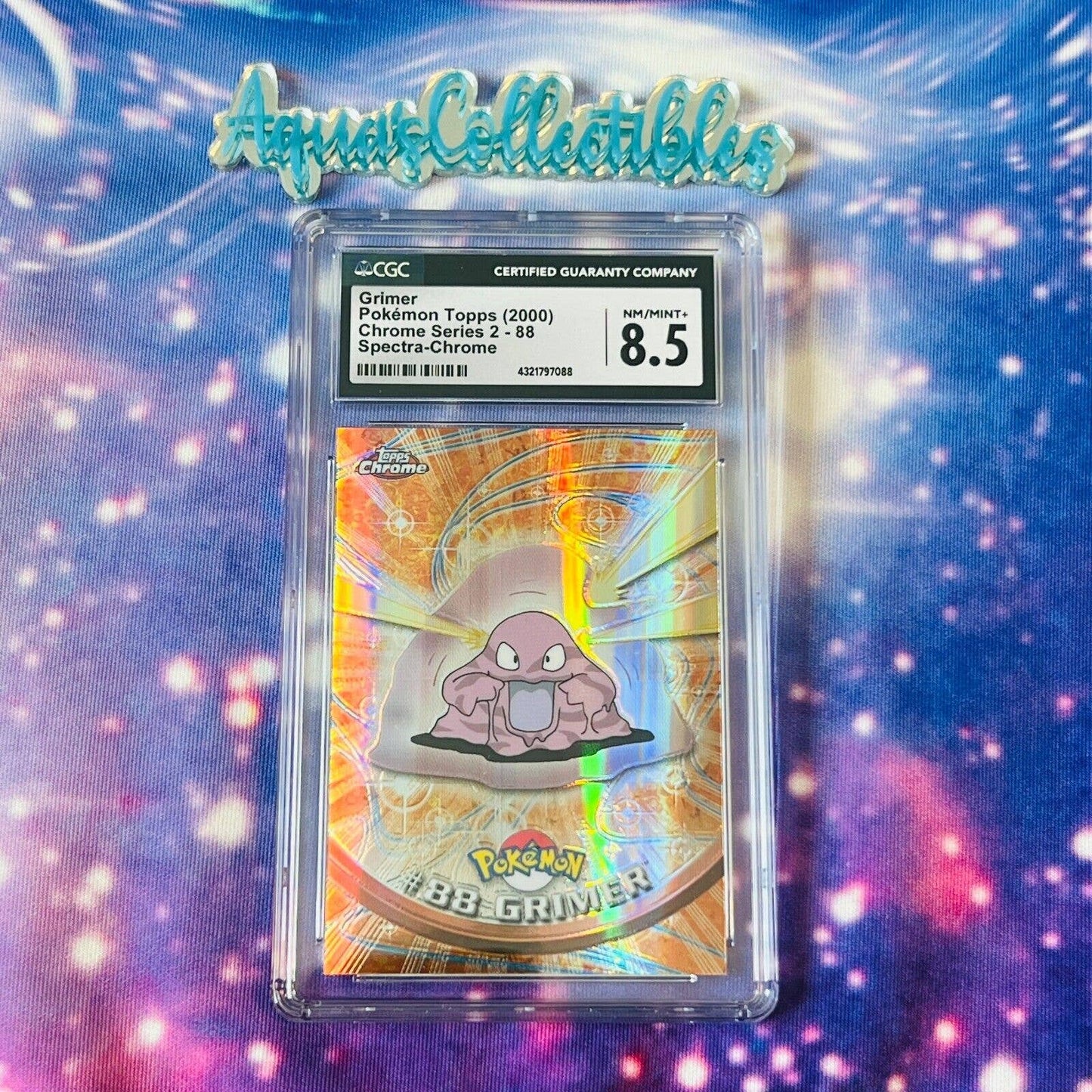 CGC 8.5 NM/MINT+ Grimer Spectra #88 Pokemon 2000 Topps Chrome Rare (PSA/BGS)