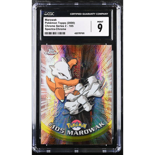 CGC 9 MINT Marowak Spectra #105 Pokemon 2000 Topps Chrome Rare (PSA/BGS)