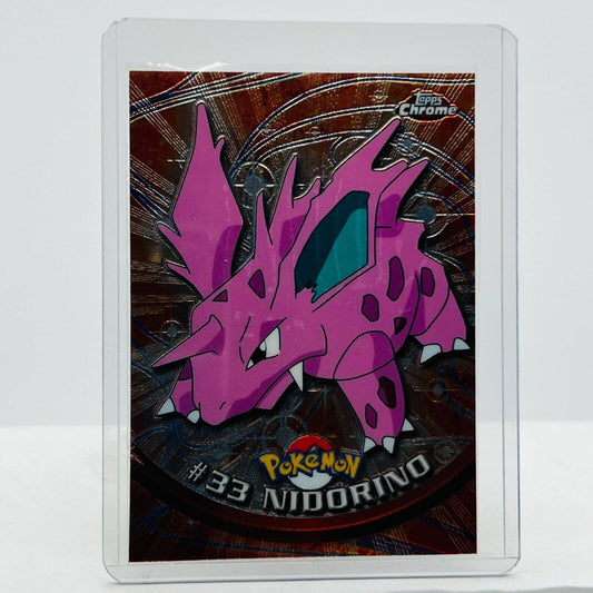 Pokémon Nidorino #33 Pokemon 2000 Topps TV Animation Chrome Series 1 Holo Foil