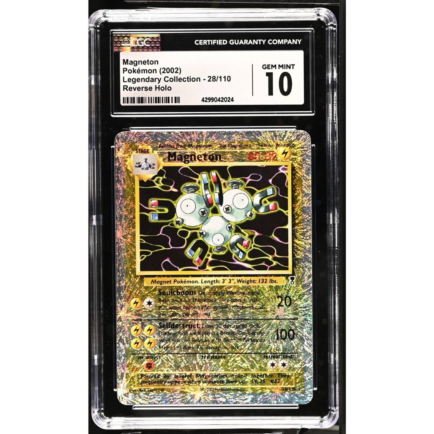 CGC 10 GEM MINT Magneton 28/110 Pokémon Legendary Collection Reverse (PSA/BGS)