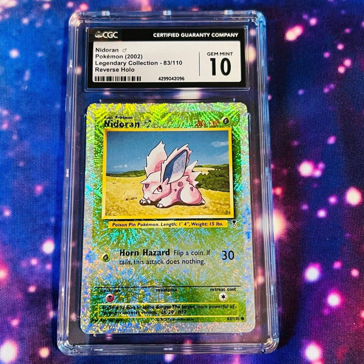 CGC 10 GEM MINT Nidoran 83/110 Pokémon Legendary Collection Reverse (PSA/BGS)