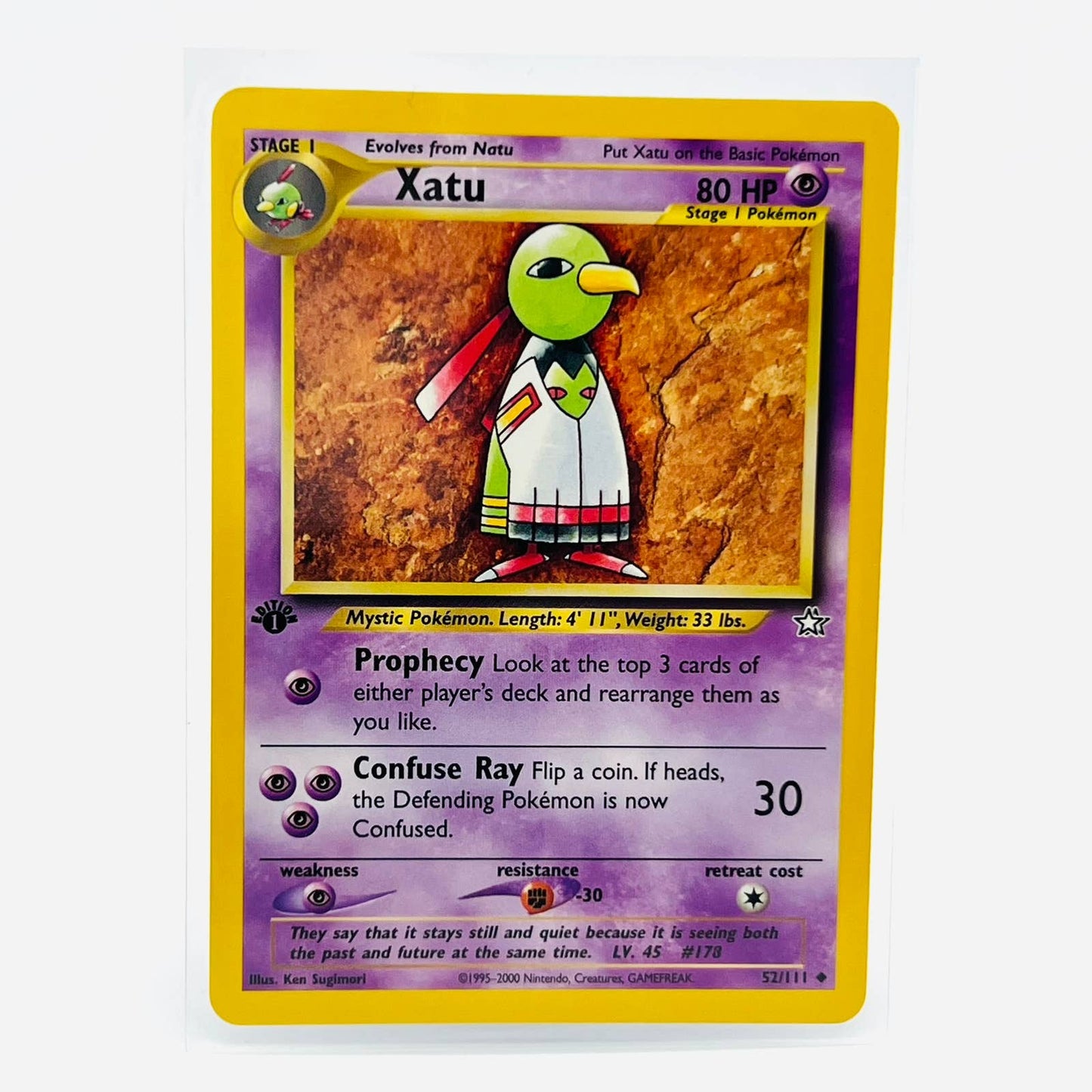 Pokémon Xatu 1st Edition 52/111 Neo Genesis WOTC Pokemon Uncommon Card NM-MT