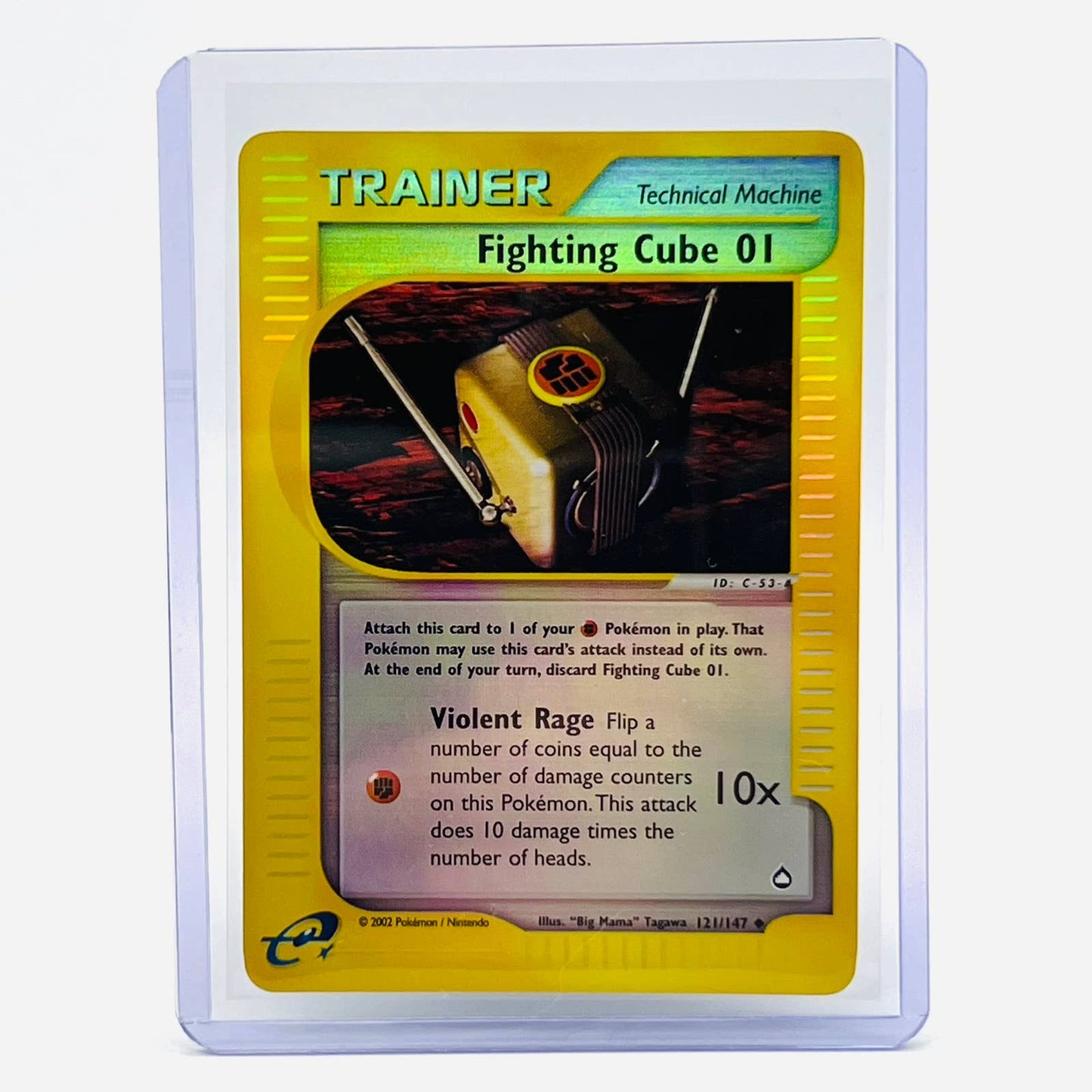 Pokémon Fighting Cube 01 Trainer 121/147 Aquapolis Reverse Holo Pokemon Card NM