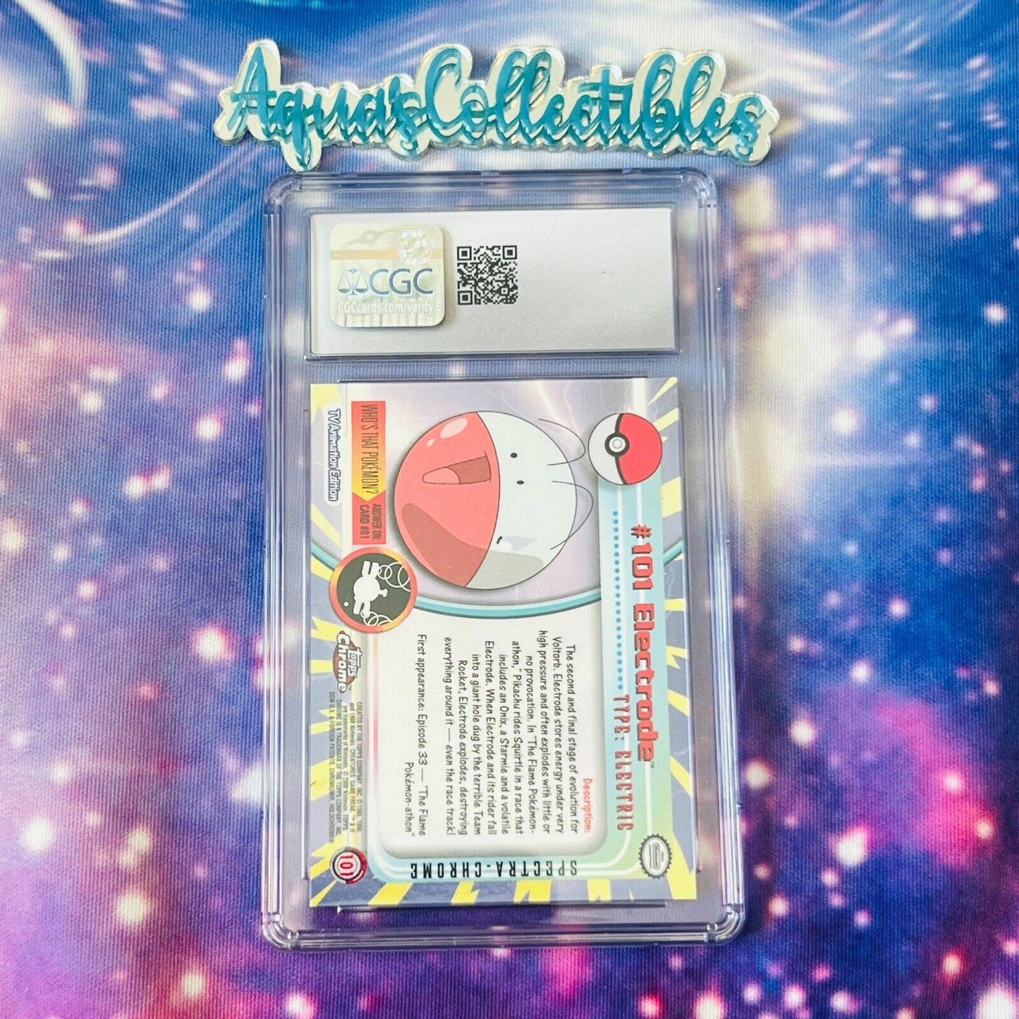 CGC 9.5 MINT+ Electrode Spectra #101 Pokemon 2000 Topps Chrome Rare (PSA/BGS)