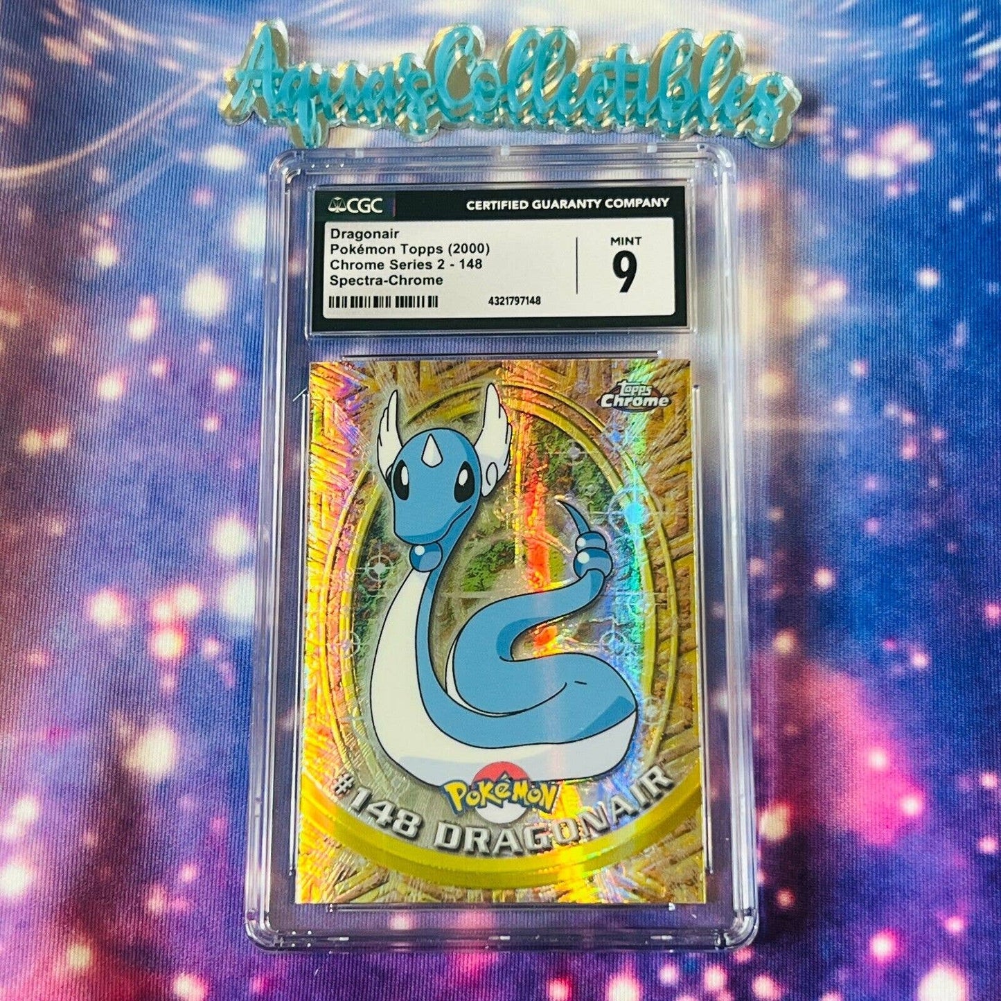 CGC 9 MINT Dragonair Spectra #148 Pokemon 2000 Topps Chrome Holo Rare (PSA/BGS)