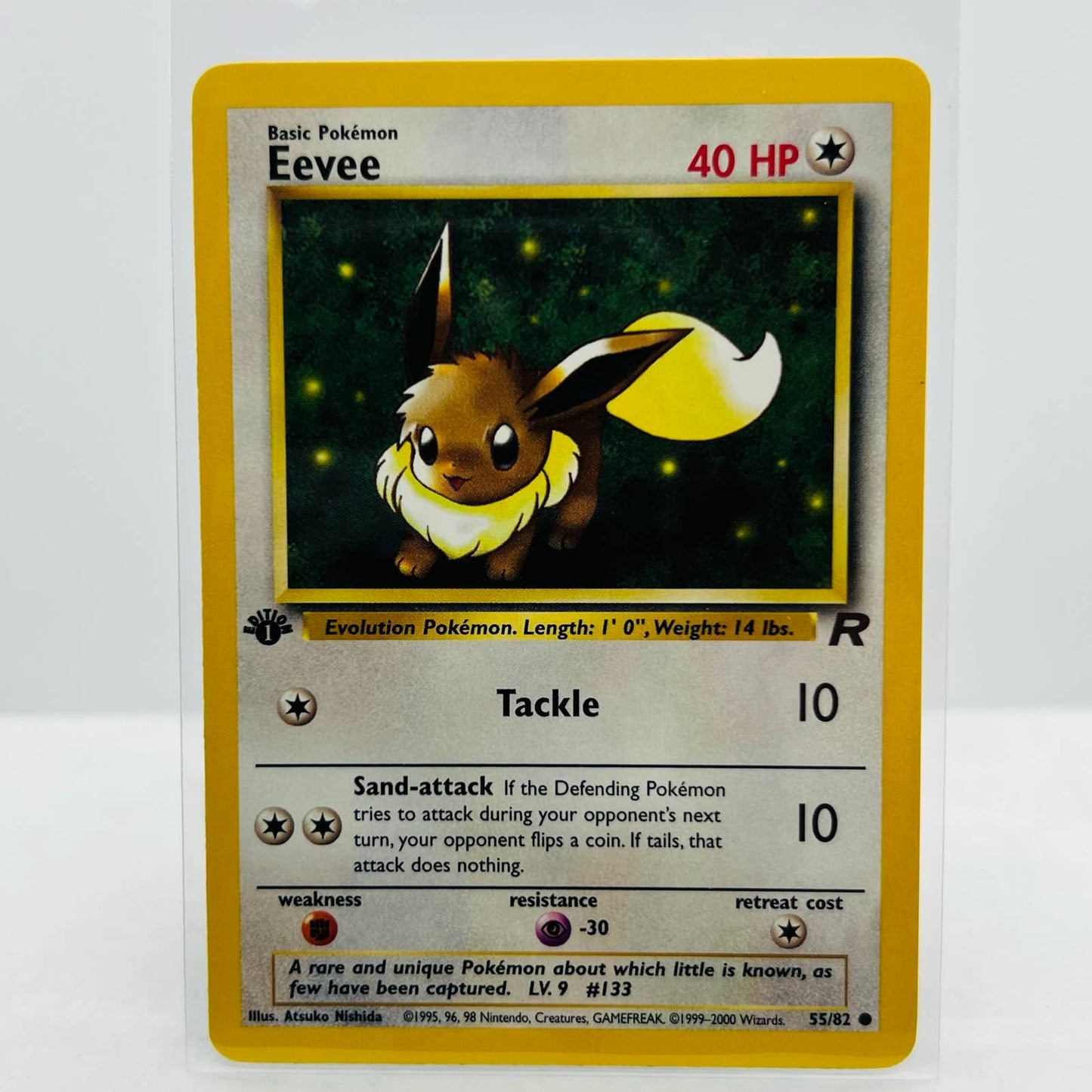 Pokémon Eevee 1st Edition 55/82 Team Rocket 2000 WOTC Common Card NM-MT