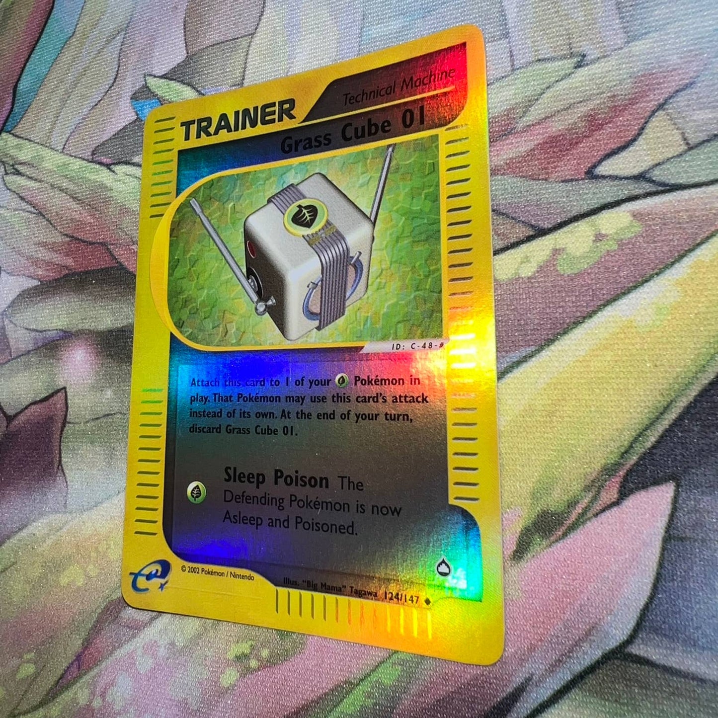 Pokémon Grass Cube 01 Trainer 124/147 Aquapolis Reverse Holo TCG Pokemon Card NM