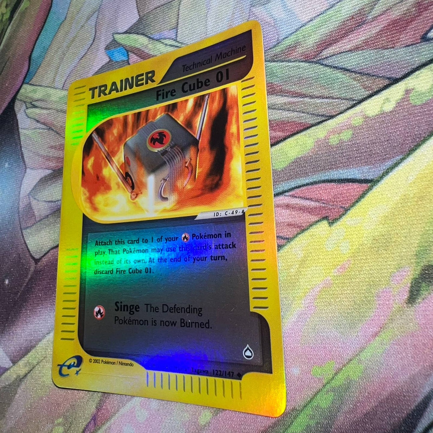 Pokémon Fire Cube 01 Trainer 122/147 Aquapolis Reverse Holo TCG Pokemon Card NM